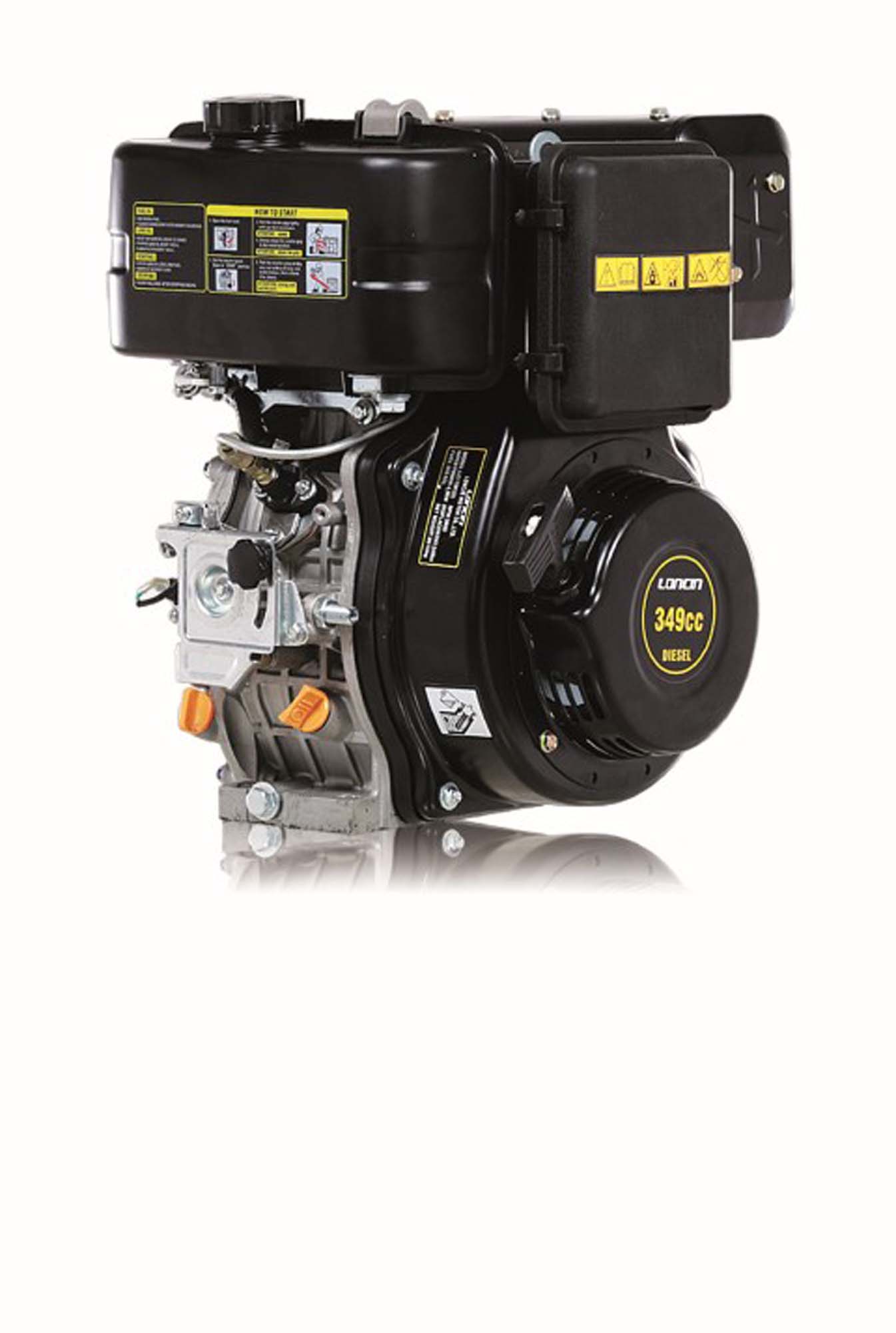 Κινητήρας Πετρελαίου Loncin D 350 FD (Κοντός Άξονας) με ΗΕ